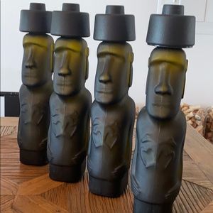 Empty Bottle of Pisco, Rapa Nui, Moai